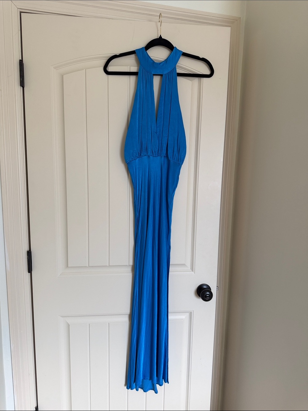 Fate Electric Blue Halter Maxi Dress
